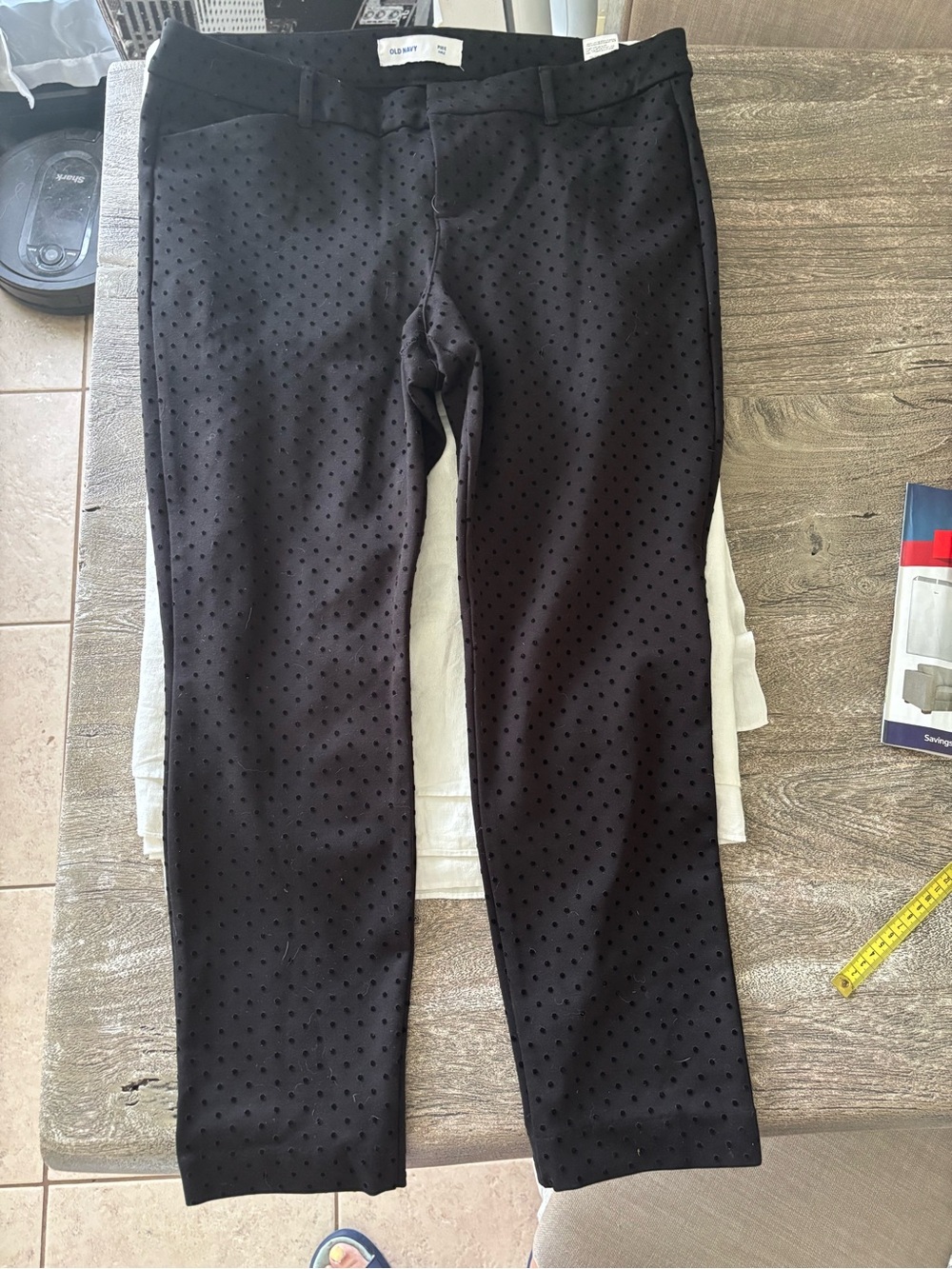 Black Men’s Stretch Dress Pants with Subtle Dot Texture